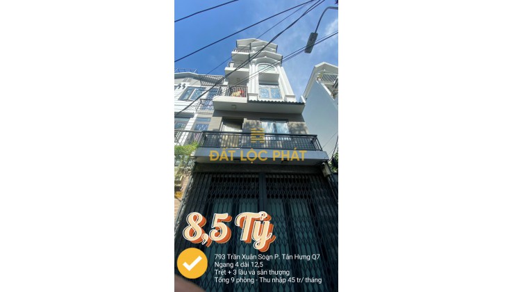 Bán Căn hộ DV - 6 x 20 - 5 tầng Nguyễn Thị Thập 9,5 tỷ - Giỏ hàng 6 căn bán